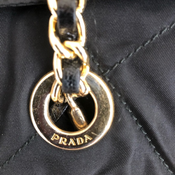 Original Prada nylon top zip chain handle satchel - Picture 5 of 9